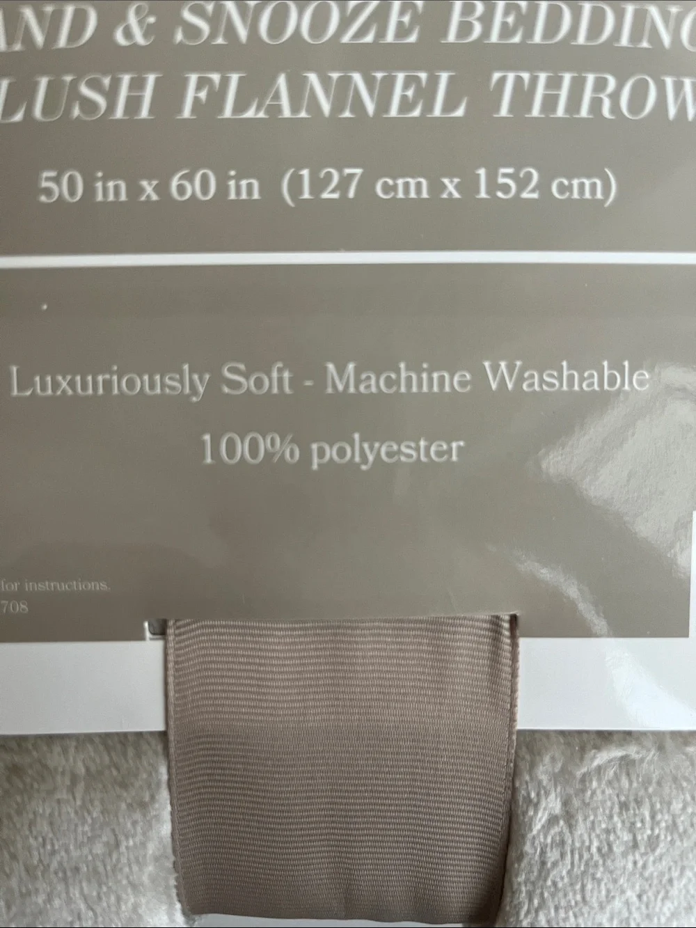 Sand Plush Flannel Throw Blanket